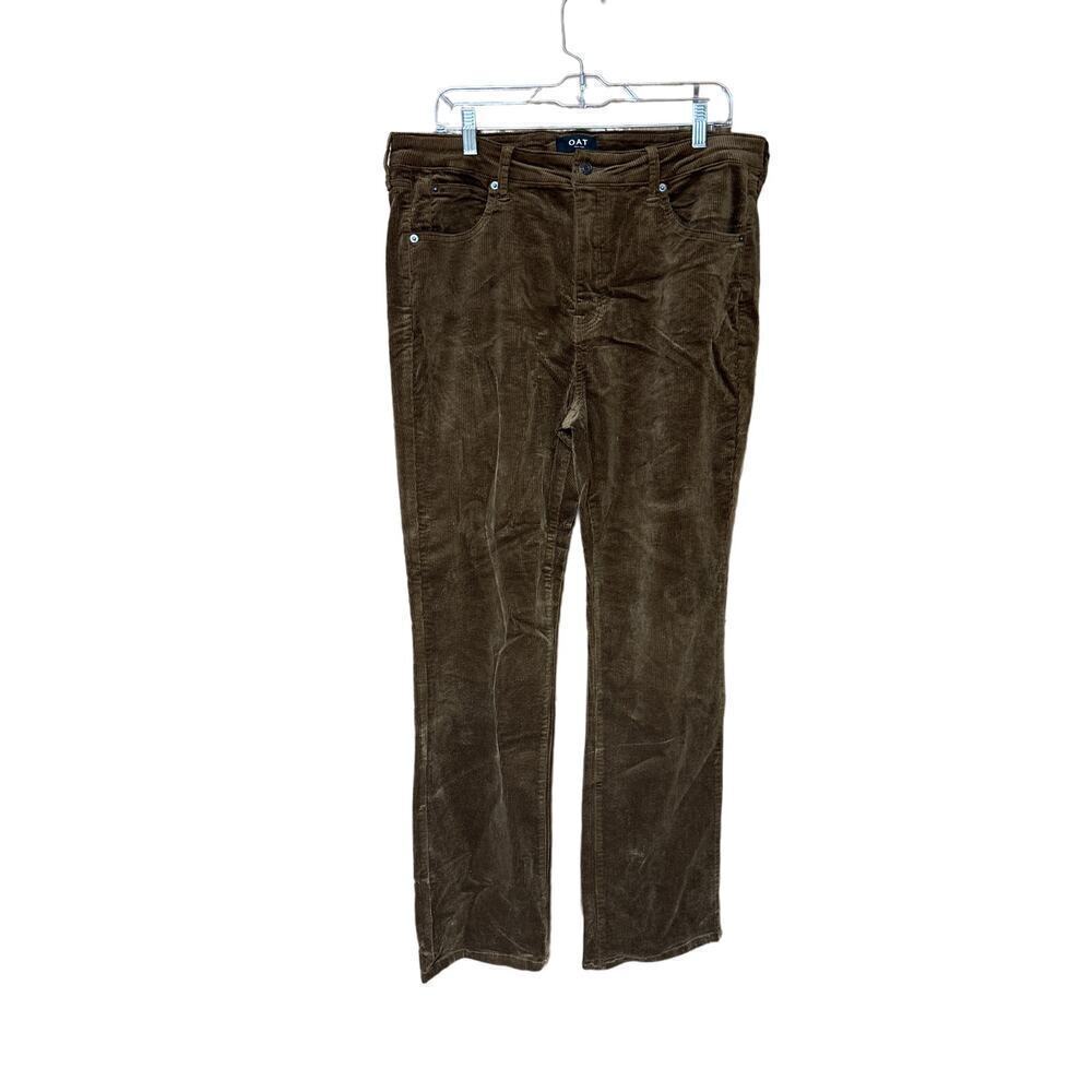 OAT NY HIGH Rise Boot Cut Corduroy Pant Academia Lagenlook Granola Women 32 NWT